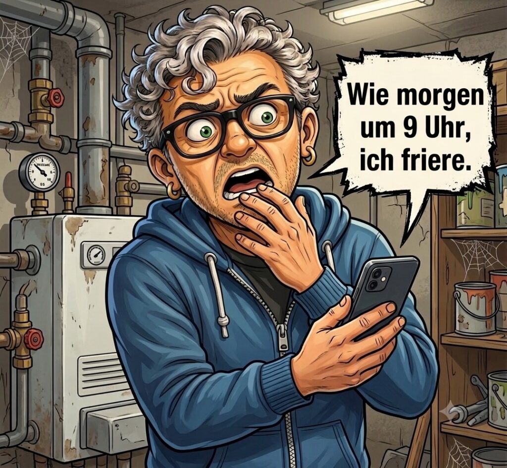 Heizung kaputt - Der Heizungsgott macht Kurzarbeit